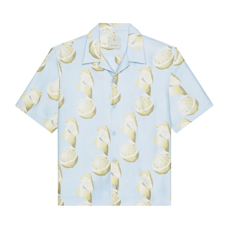 

Рубашка Givenchy Lemon Printed Short-Sleeve Shirt Blue/Yellow, синий