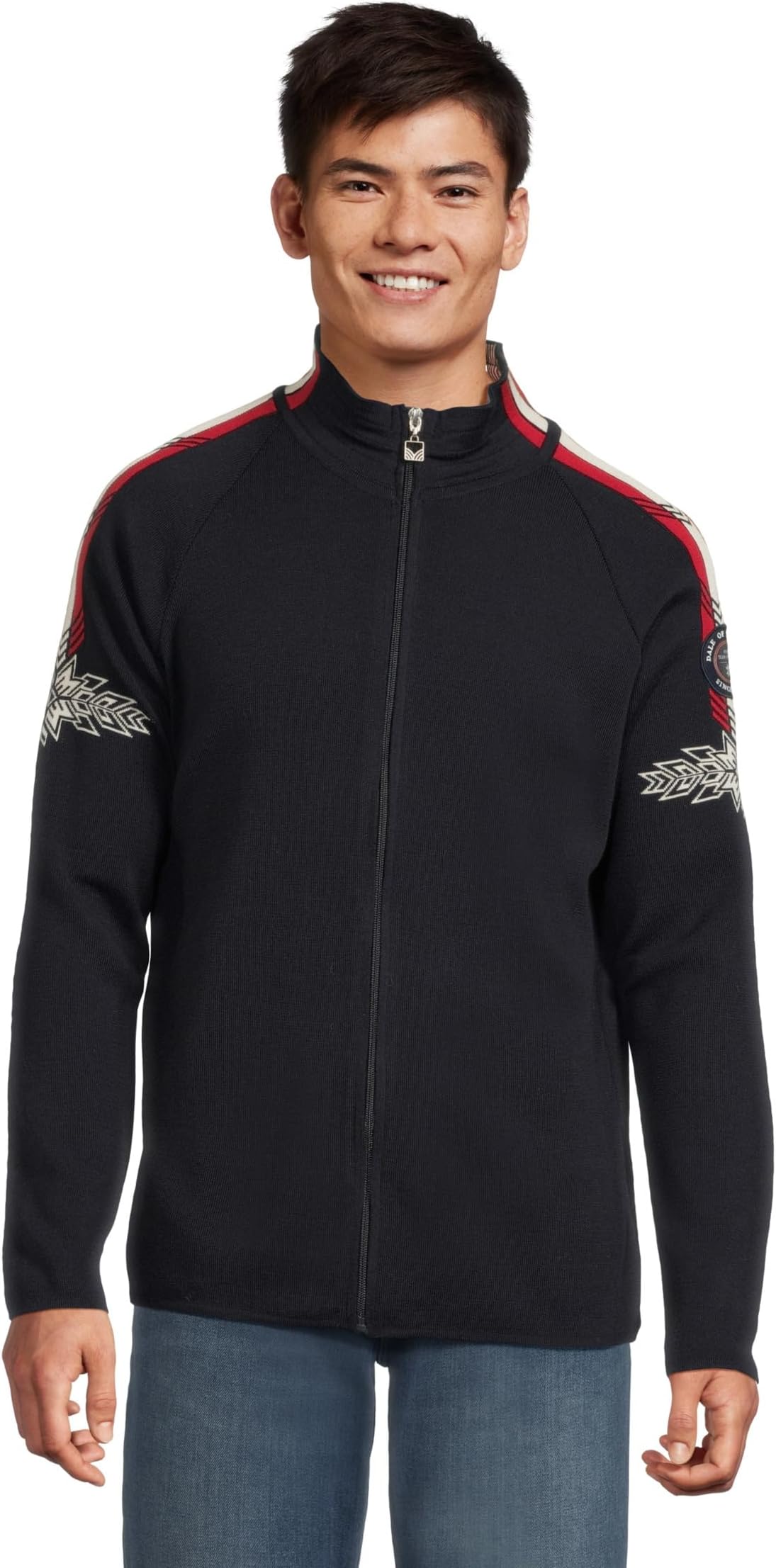 

Свитер Dale of Norway Men's Spirit Masculine Jacket, Navy Off-White Raspberry