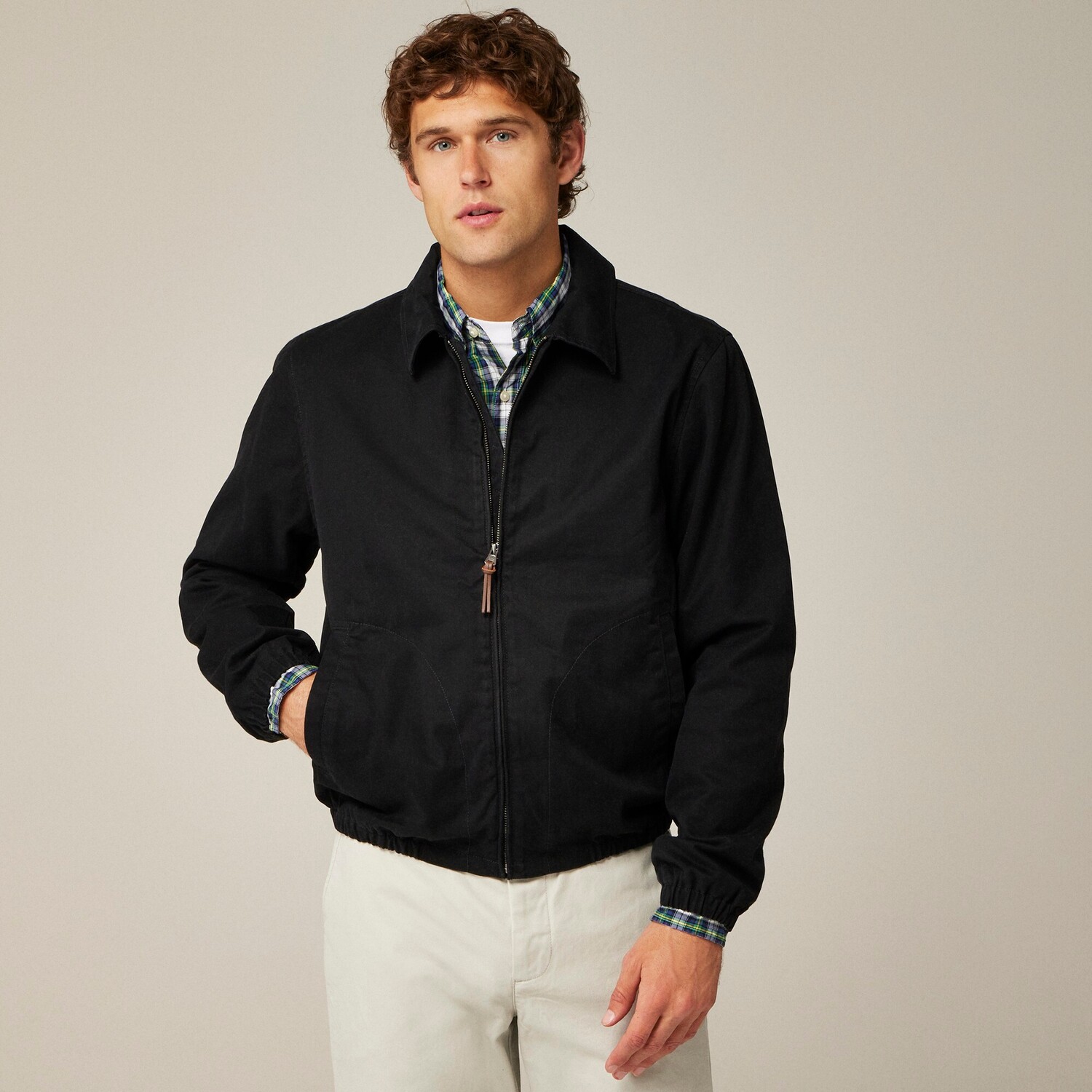 

Пиджак из хлопчатобумажной саржи Harrington, черный