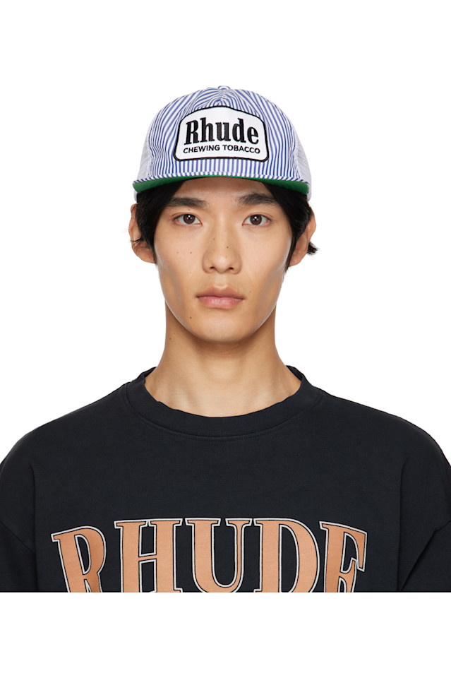 

Rhude Синяя и белая полосатая «табачная» крышка