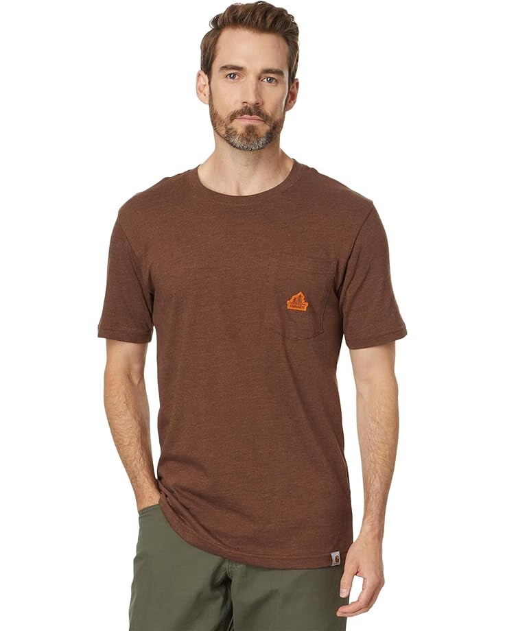 

Футболка Carhartt Relaxed Fit Lightweight Short-Sleeve Pocket Tree Graphic, цвет Mocha Heather