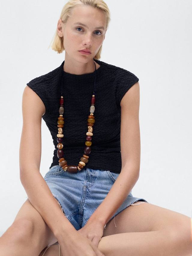 

Топ Turi Crepe Mango, Navy