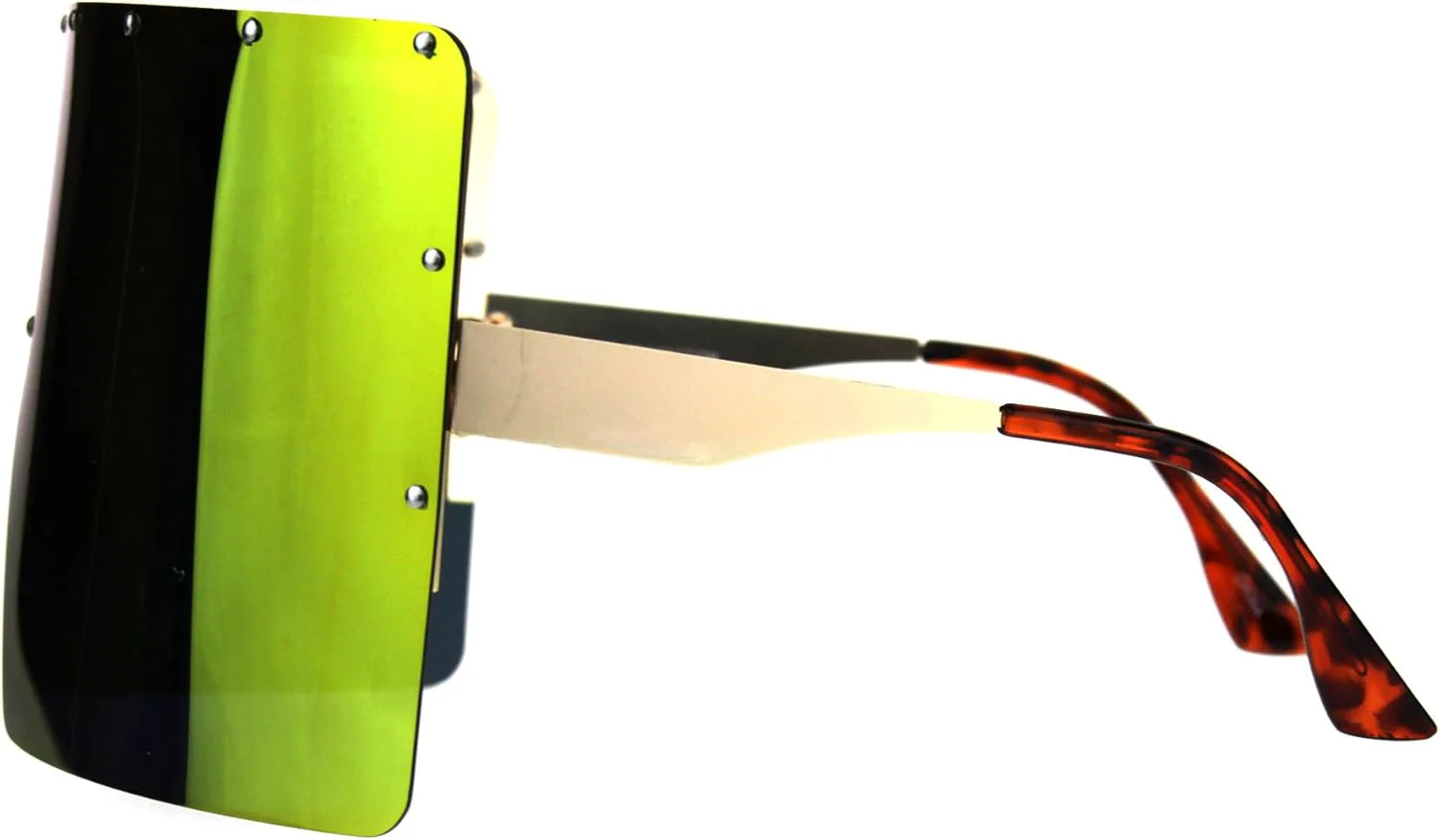 

Солнцезащитные очки с поляризованными зеркальными линзами и защитным козырьком, увеличенного размера, с защитой от УФ-излучения UV 400 PASTL, Gold (Orange Mirror)