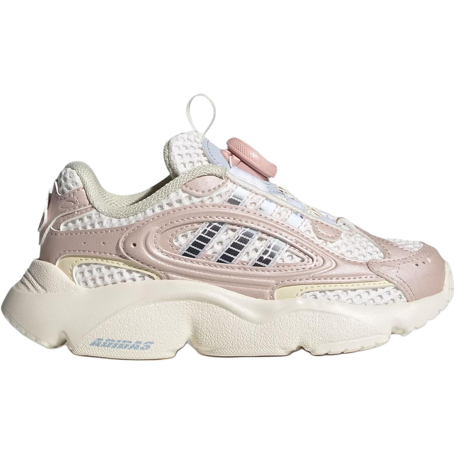Adidas Originals Детские кроссовки Ozmillen, устойчивые к истиранию, розовые, белые, для детей от 3 до 7 лет — фото 2