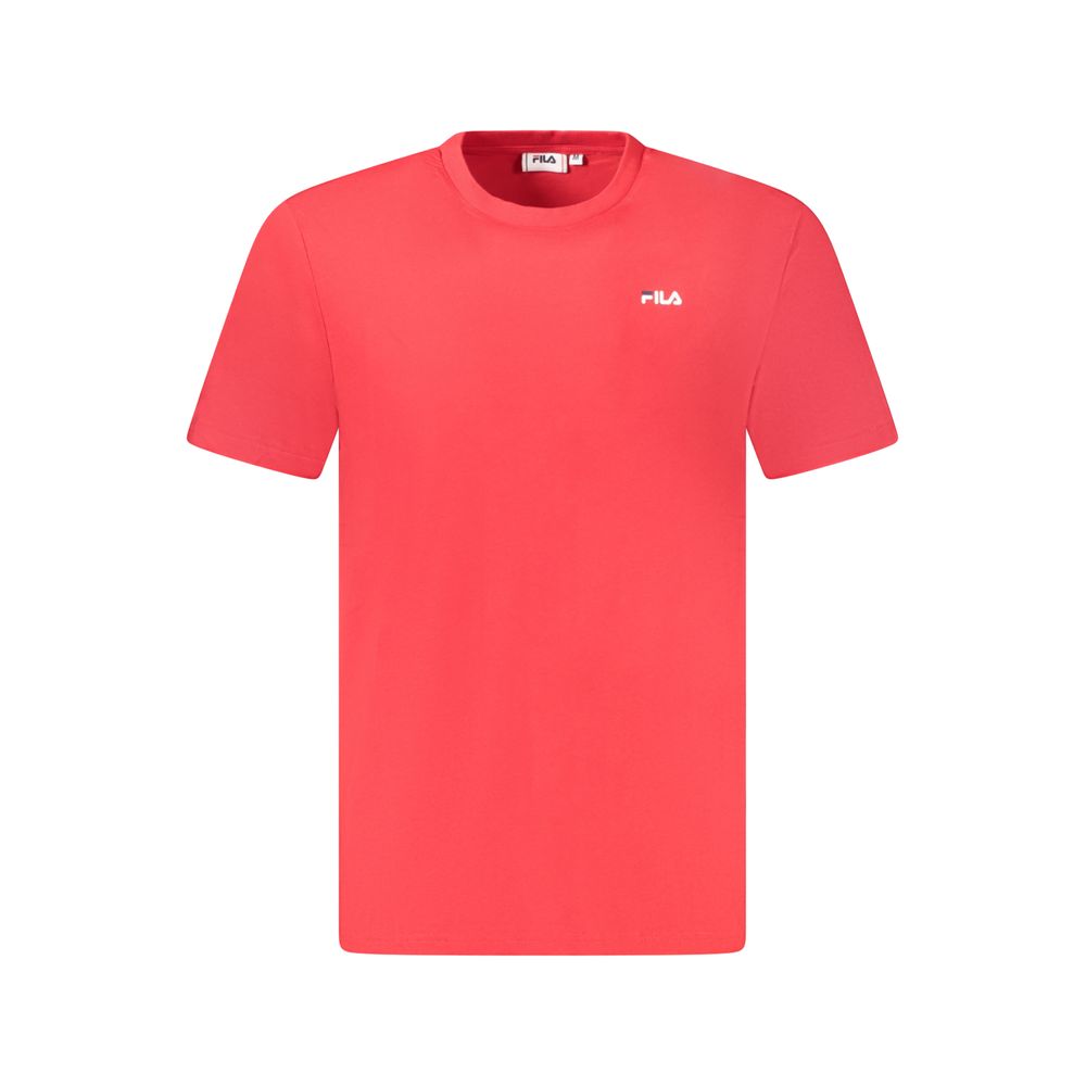 

Красная хлопковая футболка Fila