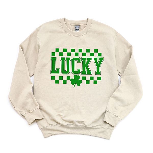 

Свитшот Checkered Lucky Shamrock Simply Sage Market, Dust