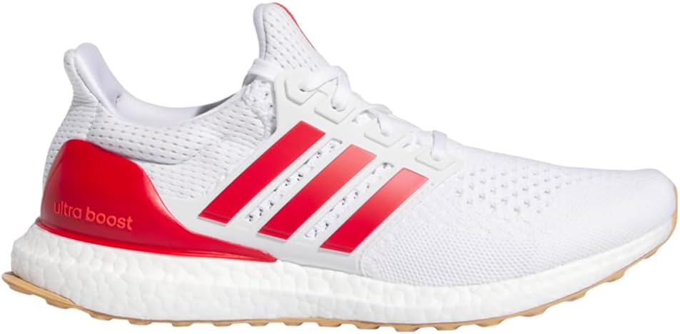 Мужские кроссовки для бега Adidas Ultraboost 1.0, белый/алый — фото 2
