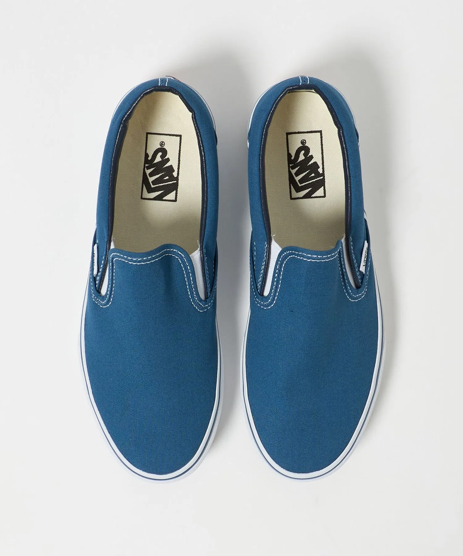 Мужские слипоны VANS Classic из канваса тёмно-синие — фото 3