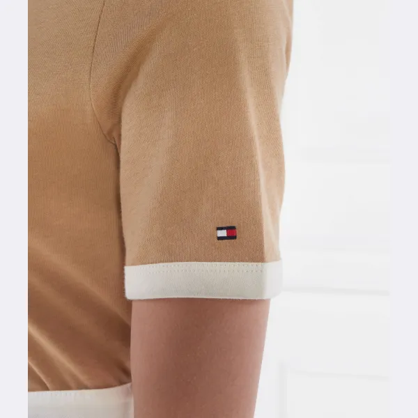 Футболка стандартного кроя из флока с монотипией Tommy Hilfiger, коричневый — фото 4