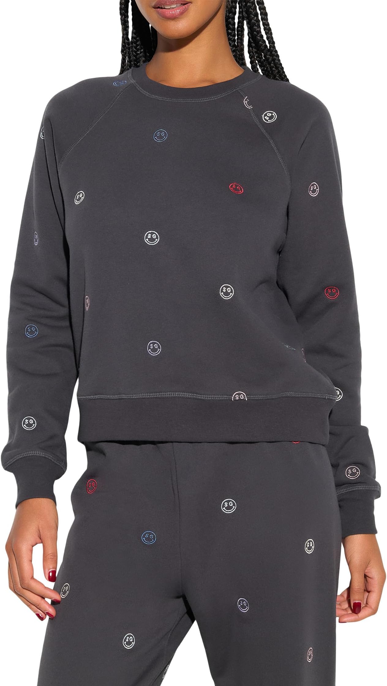 

Толстовка Spiritual Gangster All Smiles Forever Cozy Crew, цвет Vintage Black
