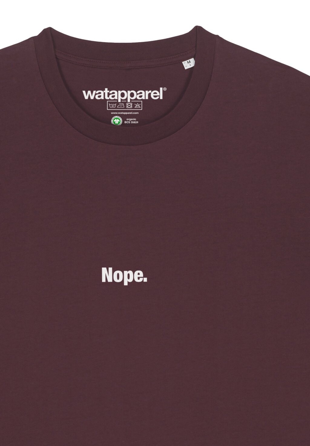 

Базовая футболка NOPE watapparel, темно-красный