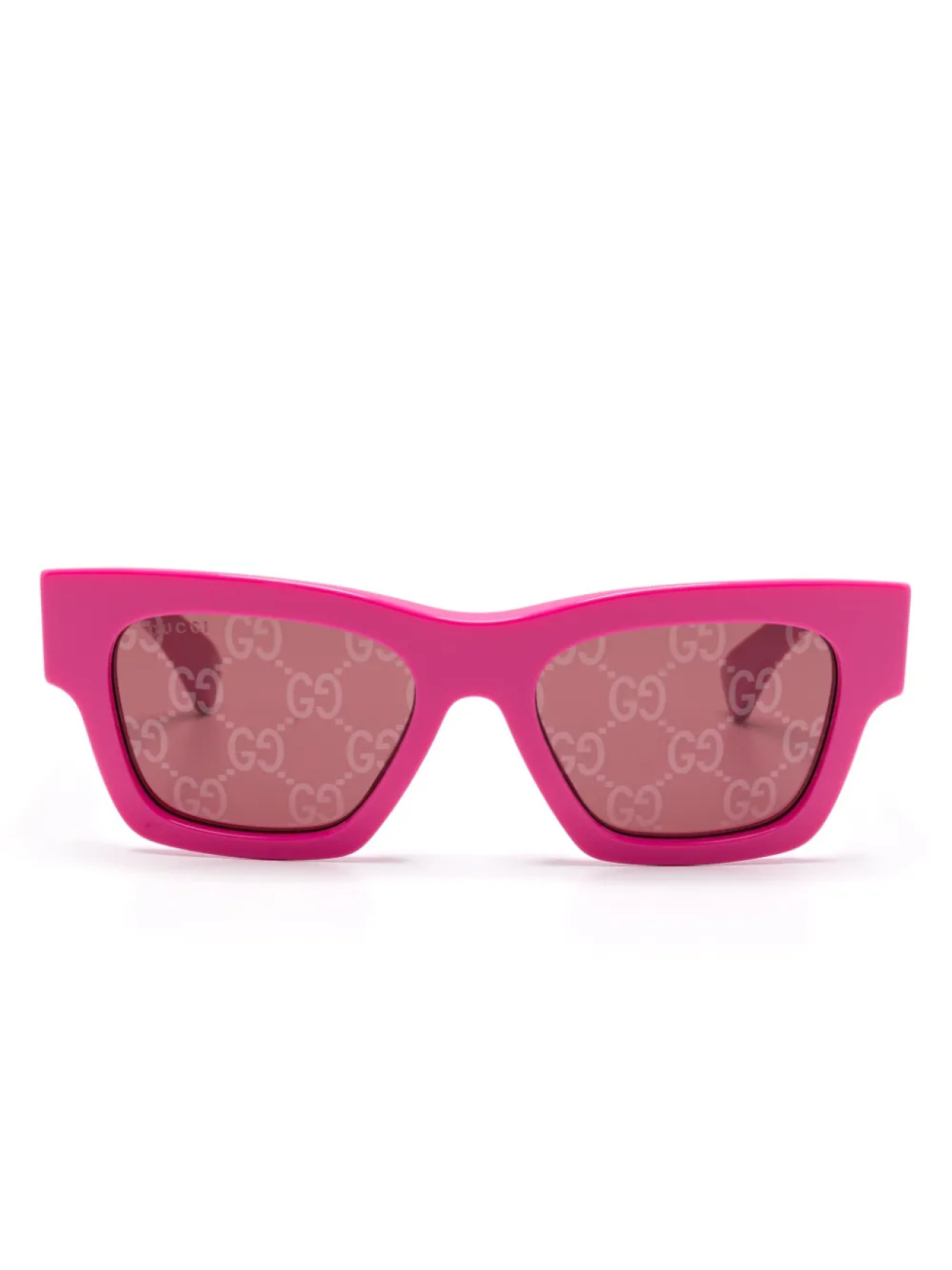 

Gucci Eyewear солнцезащитные очки в квадратной оправе, розовый