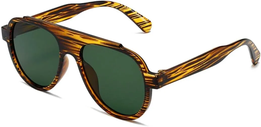 

Винтажные классические круглые солнцезащитные очки для мужчин и женщин, роскошные очки для путешествий и вождения, защита от УФ-излучения UV400 TKKTLLT, Stripe Green