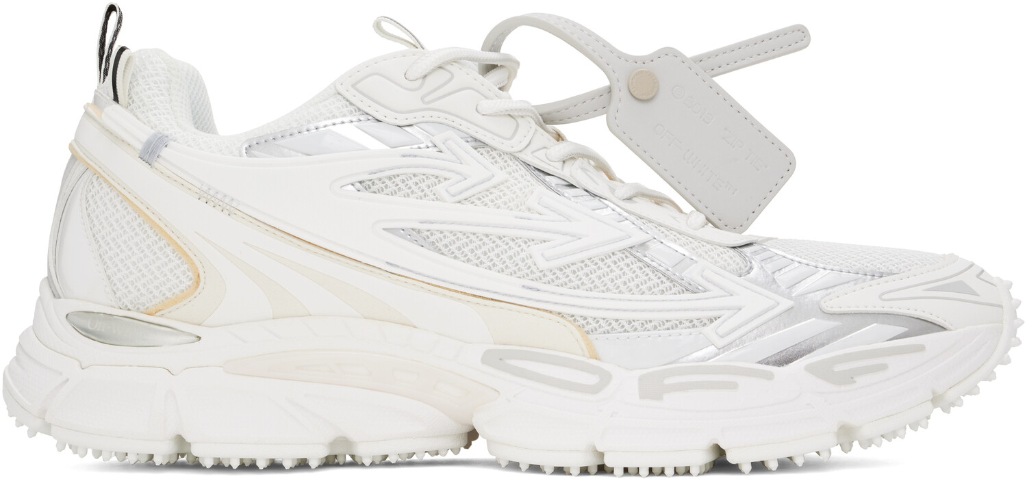 

Белые и серебристые кроссовки Be Right Back Off-White