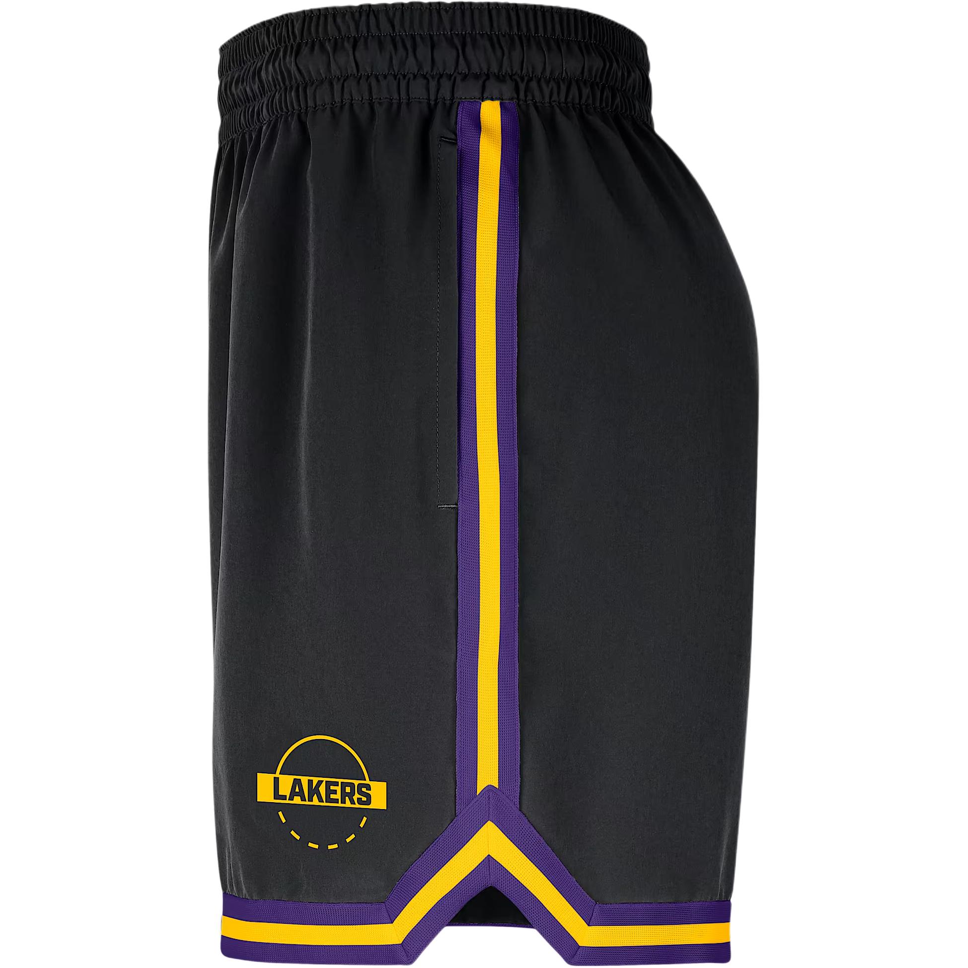 Мужские шорты Los Angeles Lakers DNA Dri FIT NBA 6' UV Woven Shorts Nike, черный/all-over фиолетовый/amarillo желтый/amarillo желтый — фото 4