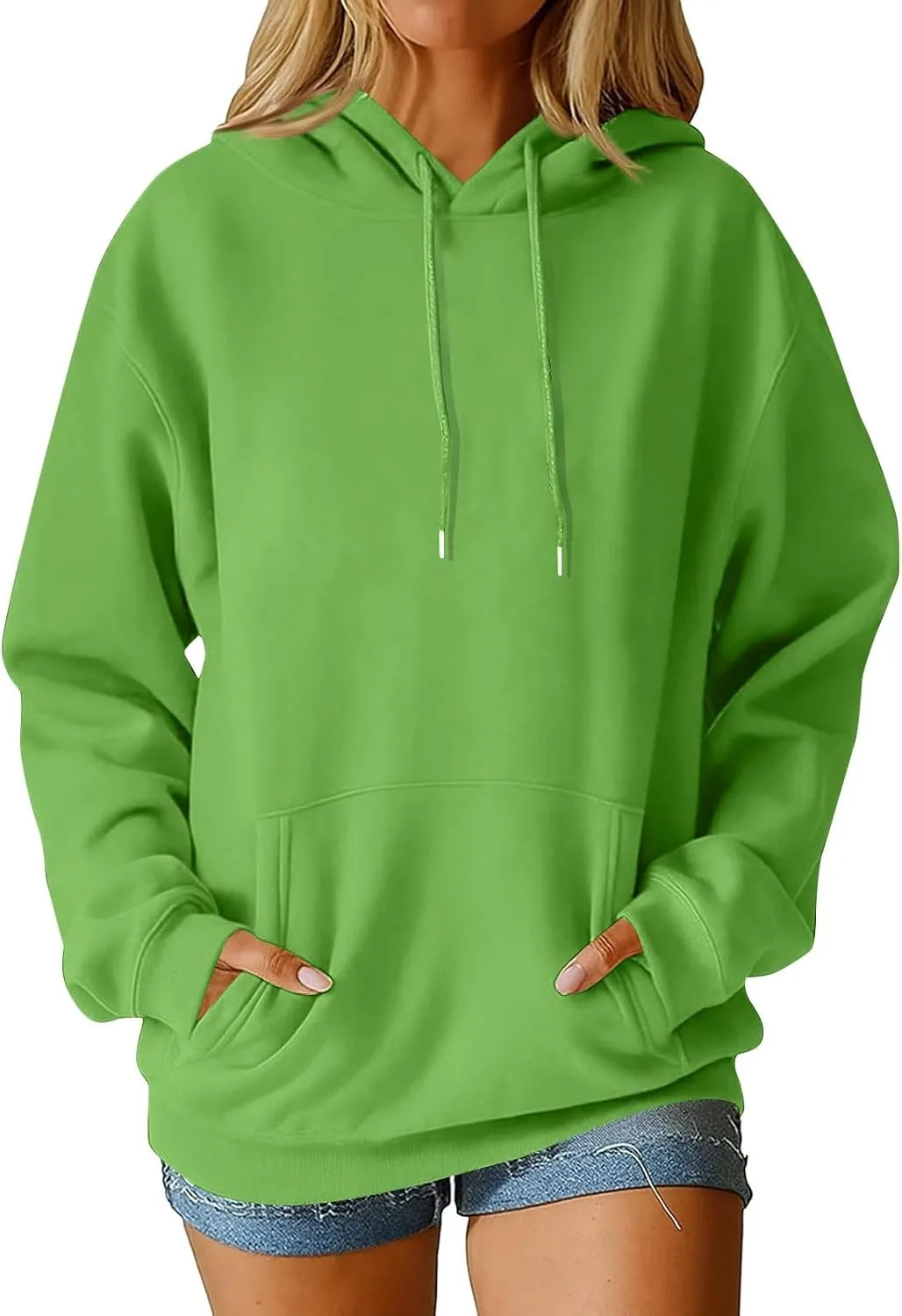 

Свитшот для женщин O-образный вырез длинный рукав оверсайз Shusuen