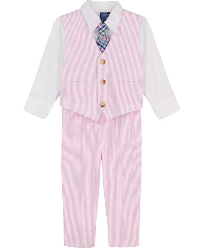 

Комплект для мальчиков из 4 предметов: жилет и галстук в полоску Nautica