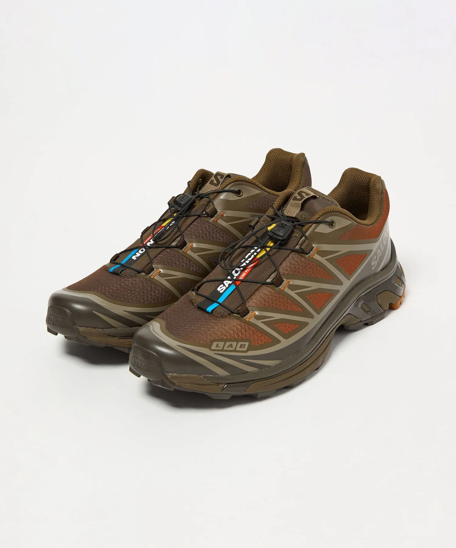 Мужские кроссовки Salomon XT-6 тёмно-коричневые — фото 3