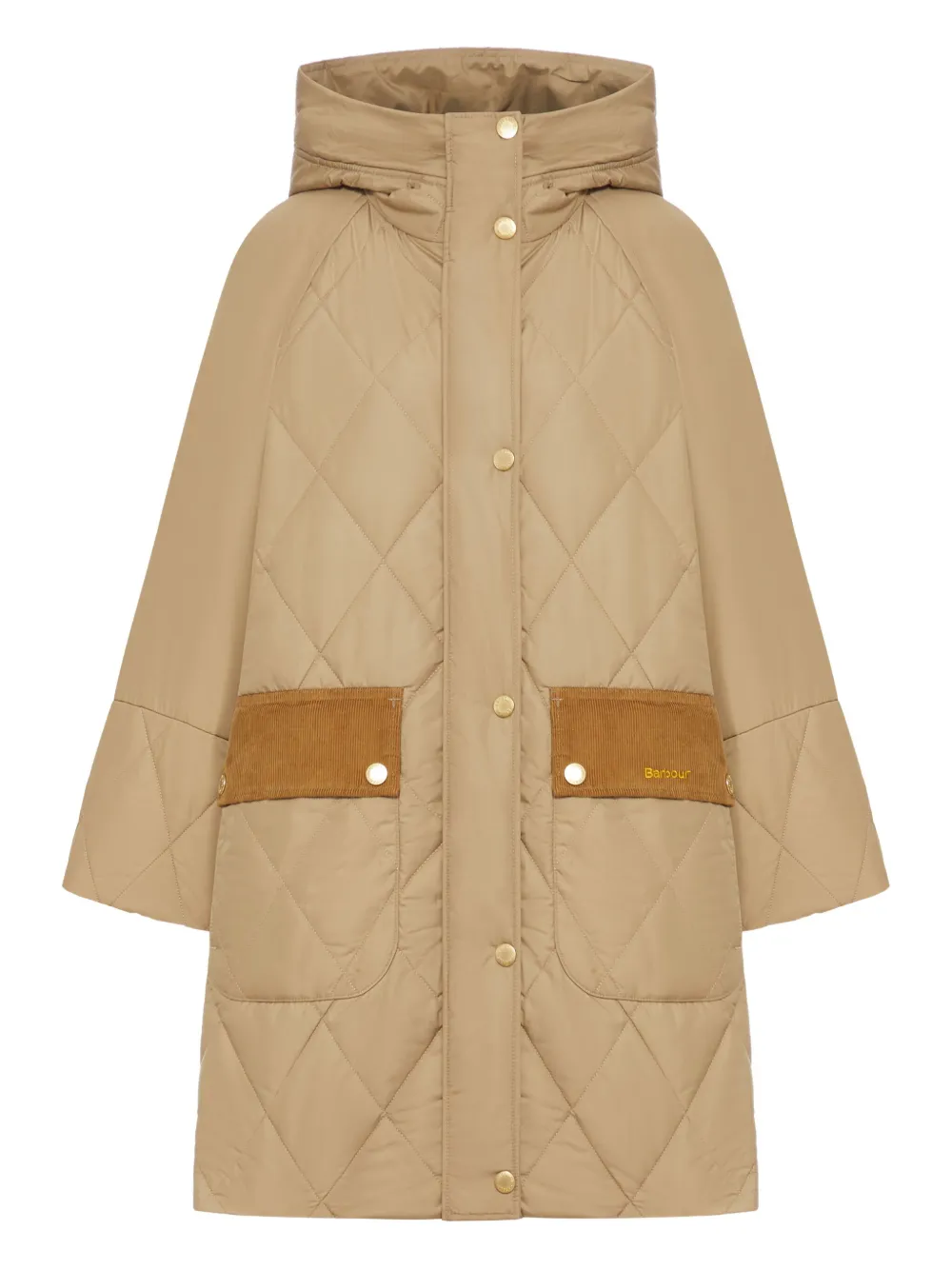 

Стеганое пальто с капюшоном Barbour, нейтральный