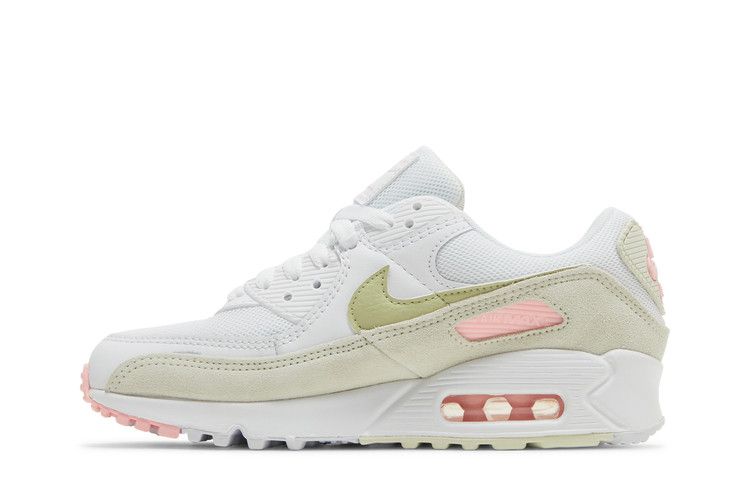 Кроссовки Nike Wmns Air Max 90 'White Light Olive Pink', белый — фото 4