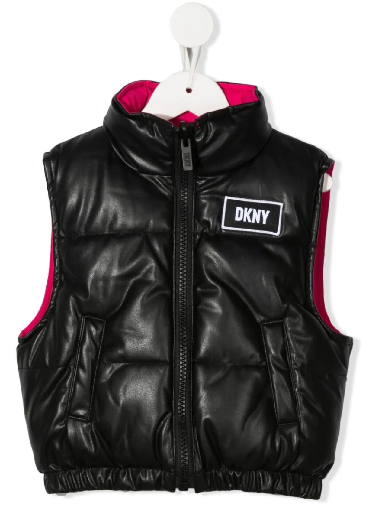 

Dkny Kids двусторонний жилет с логотипом, черный