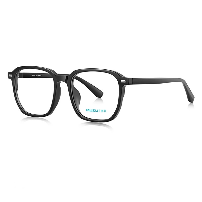 

MUZU Квадратные очки для мужчин черные, Matte Black-C07