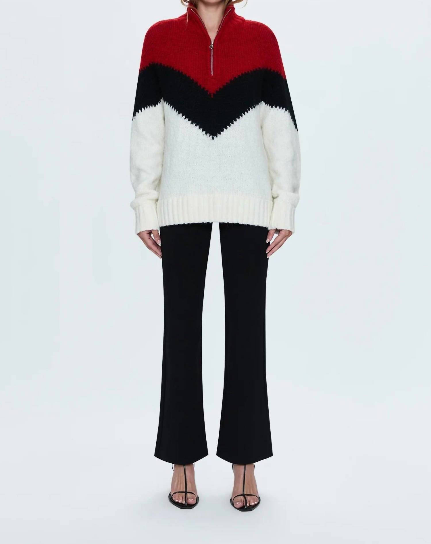 

Свитер Maribel с разноцветным узором "шеврон" PISTOLA, мультиколор