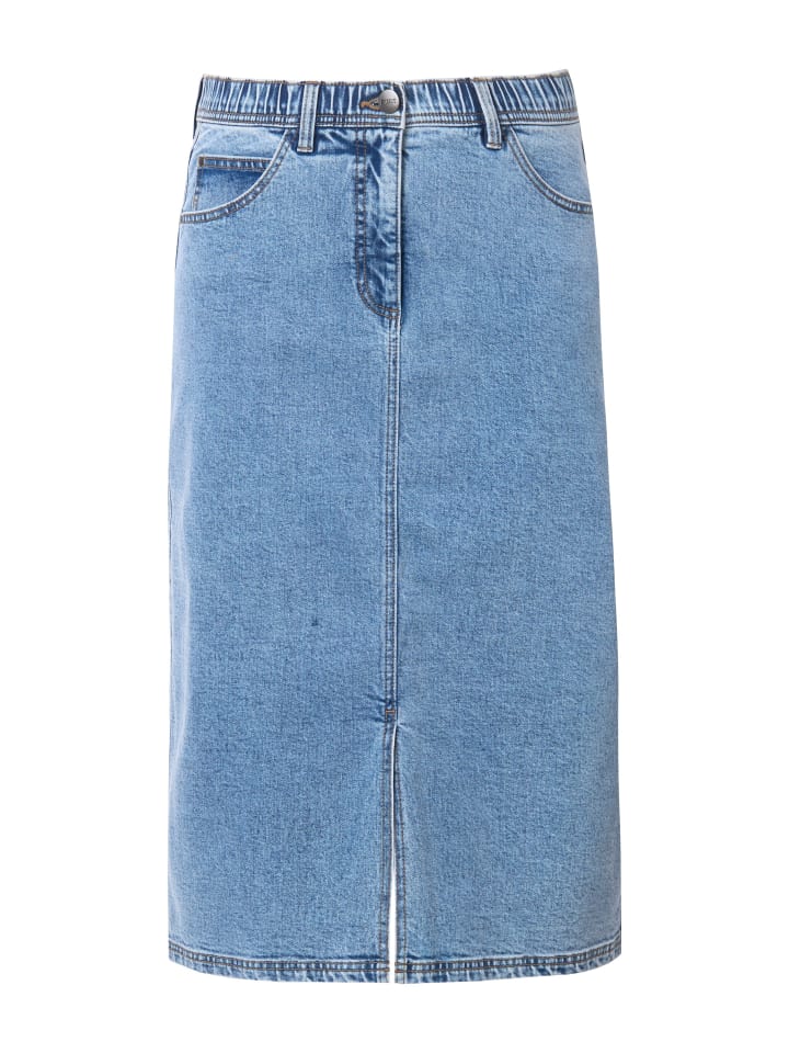 

Юбка до колена Ulla Popken, цвет blue denim