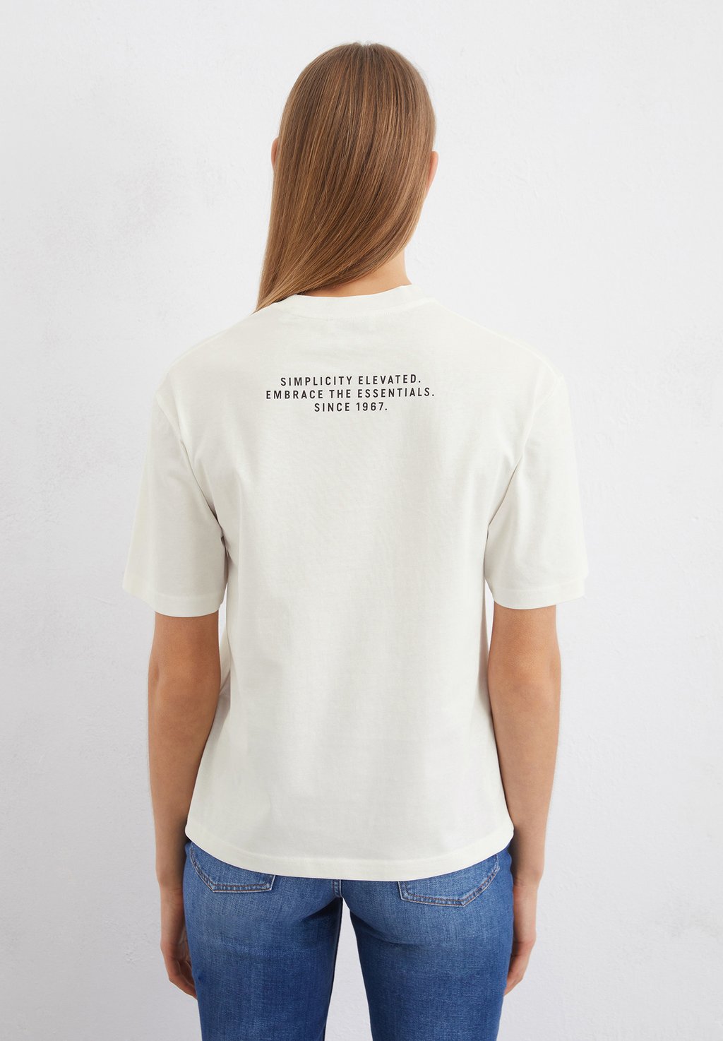 

Футболка с принтом SHORT SLEEVE ROUND NECK Marc O'Polo, белый