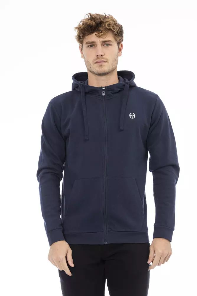 

Синяя хлопковая мужская толстовка Sergio Tacchini