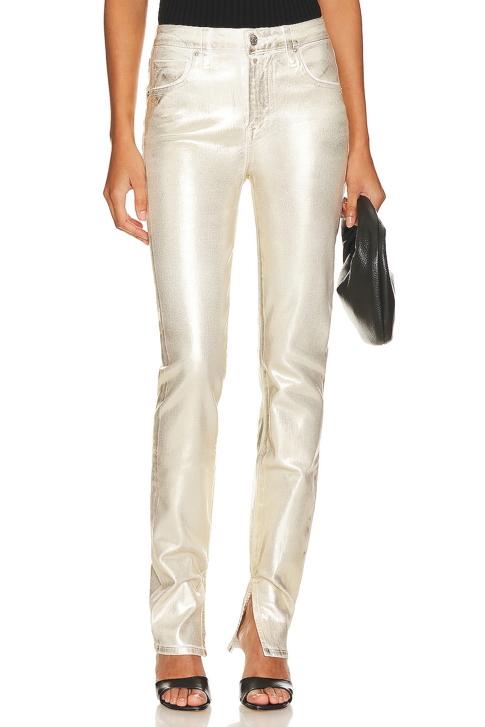 

Лыжные брюки SIMKHAI Rae High Rise Skinny, цвет Gold Foil