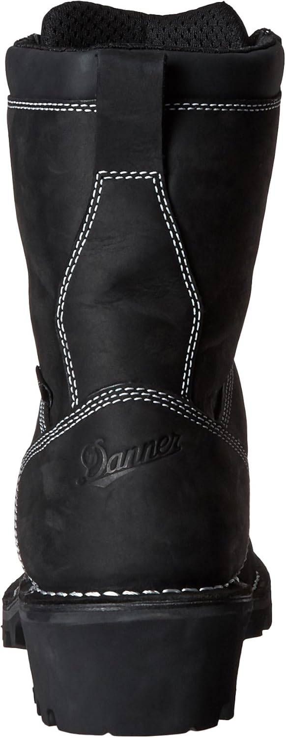Мужские ботинки Danner Logger - водонепроницаемые, из нубука с масляной обработкой на легкой подошве с подошвой Vibram 360 с тяговой поверхностью и пяткой под углом 90 градусов, черный — фото 3