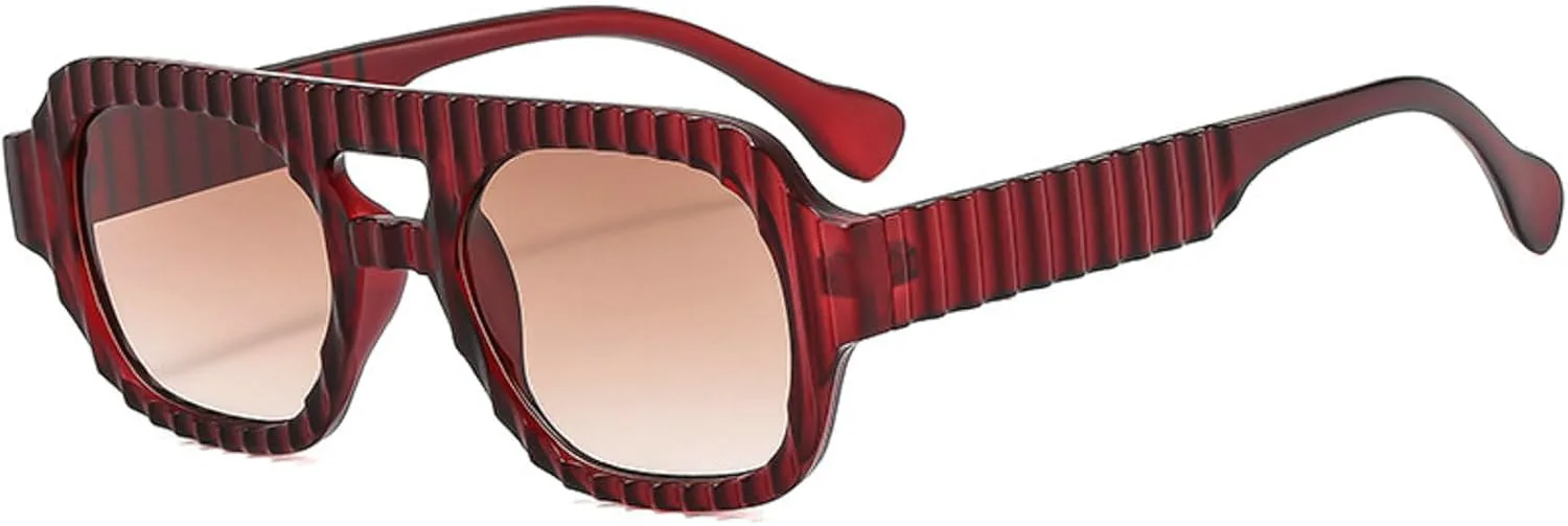 

Классические ретро-солнцезащитные очки Melrose для женщин, квадратная форма, 2024 год, роскошные модные солнцезащитные очки для вождения, модель 6149, Red