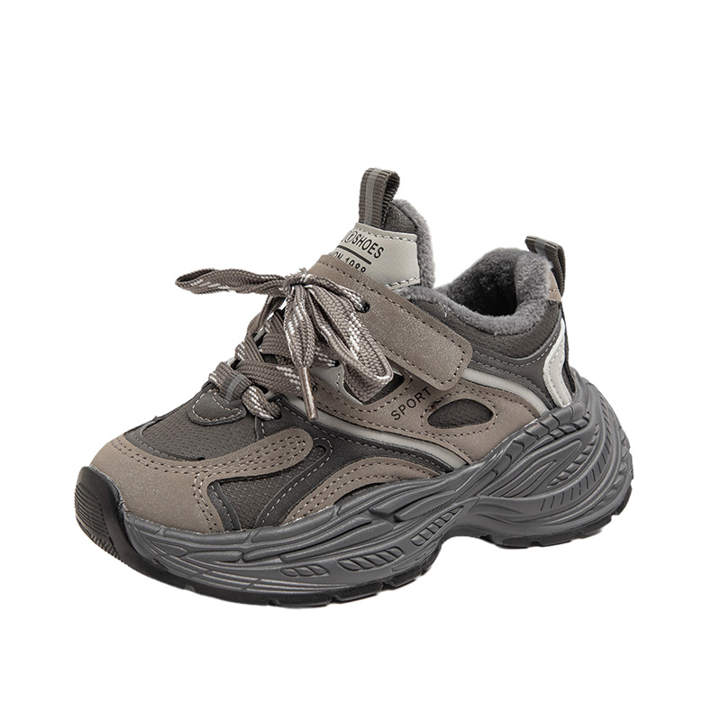 

Нескользящие и износостойкие низкие кроссовки для детей, увеличивающие рост Wooden Rabbit, серый