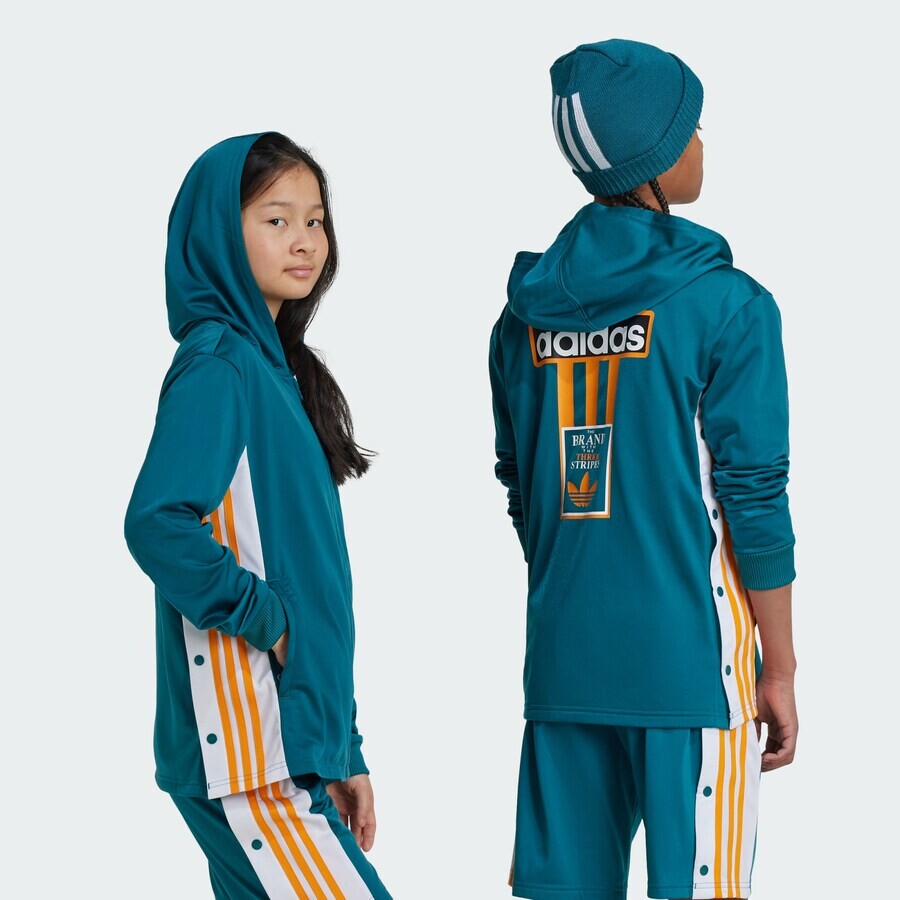 Худи ADIDAS ORIGINALS Zip-Up Hoodie Adibreak, бирюзовый — фото 4