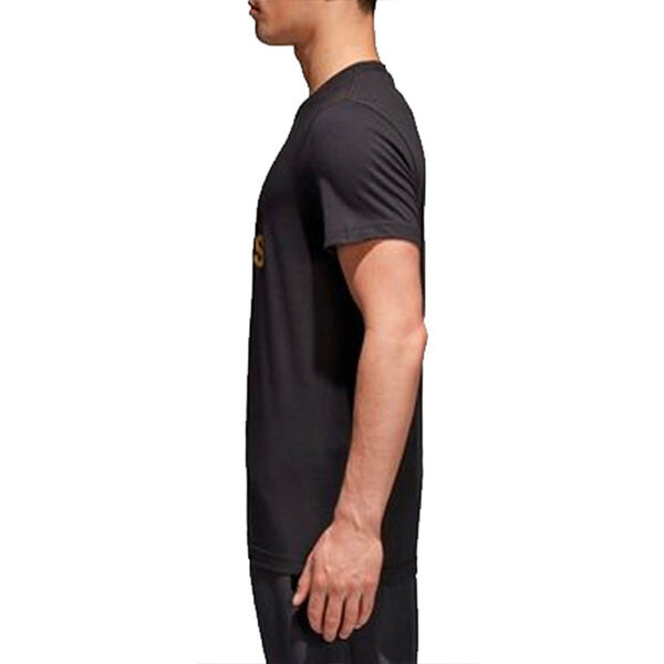 Футболка logo printing sports short sleeve black Adidas, черный — фото 2