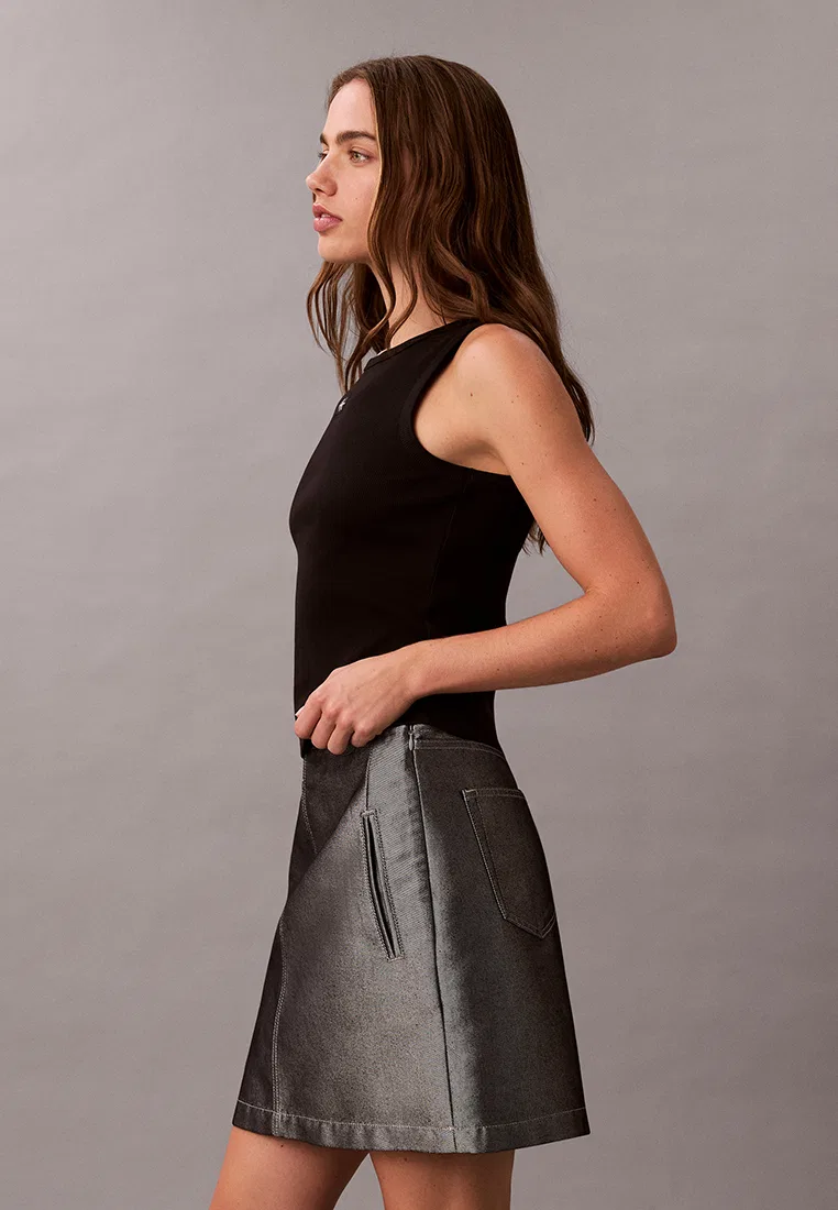 Топ-майка на бретелях, Calvin Klein Jeans, черный — фото 4