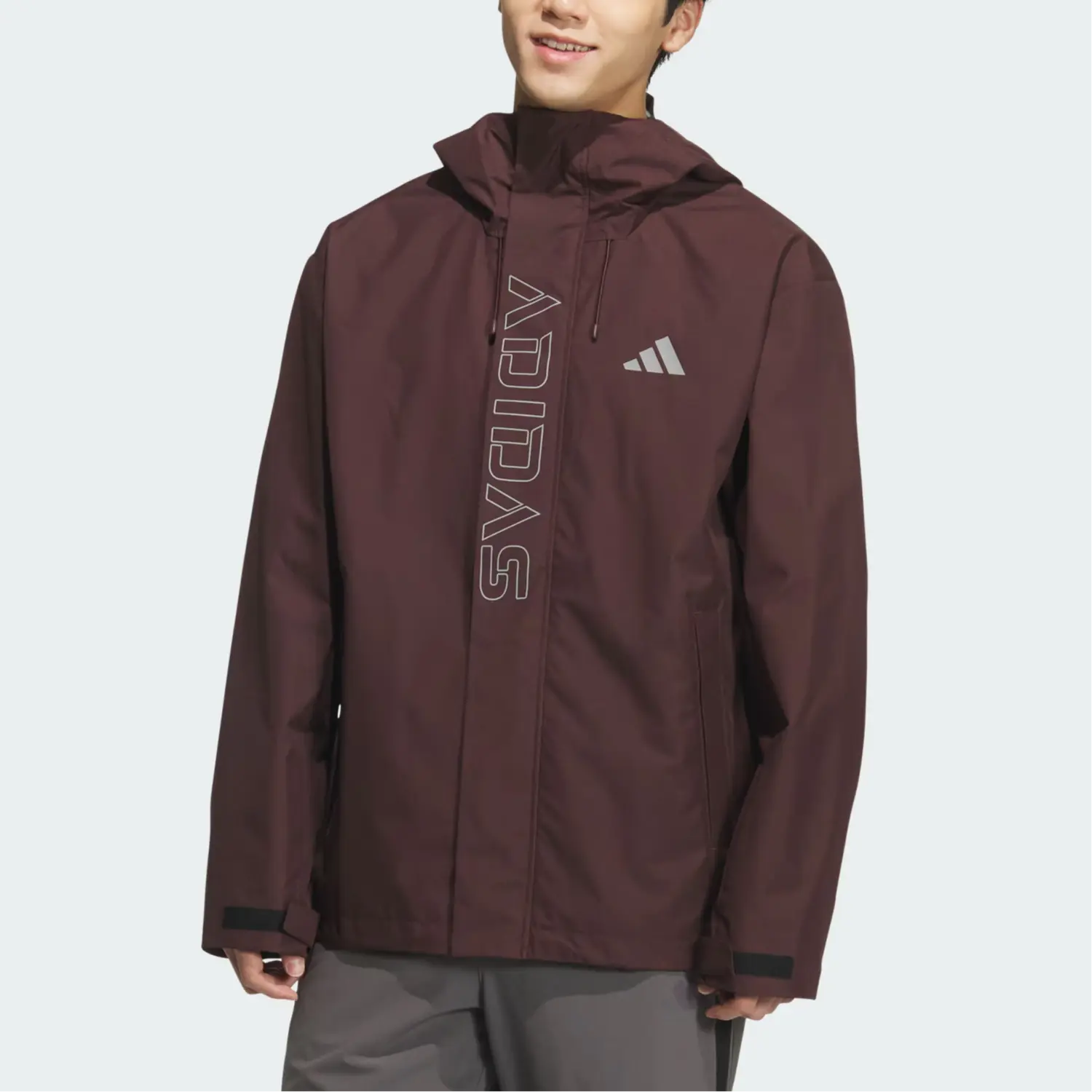 Adidas Куртка унисекс темно-серо-коричневая, Dark Gray Brown — фото 2