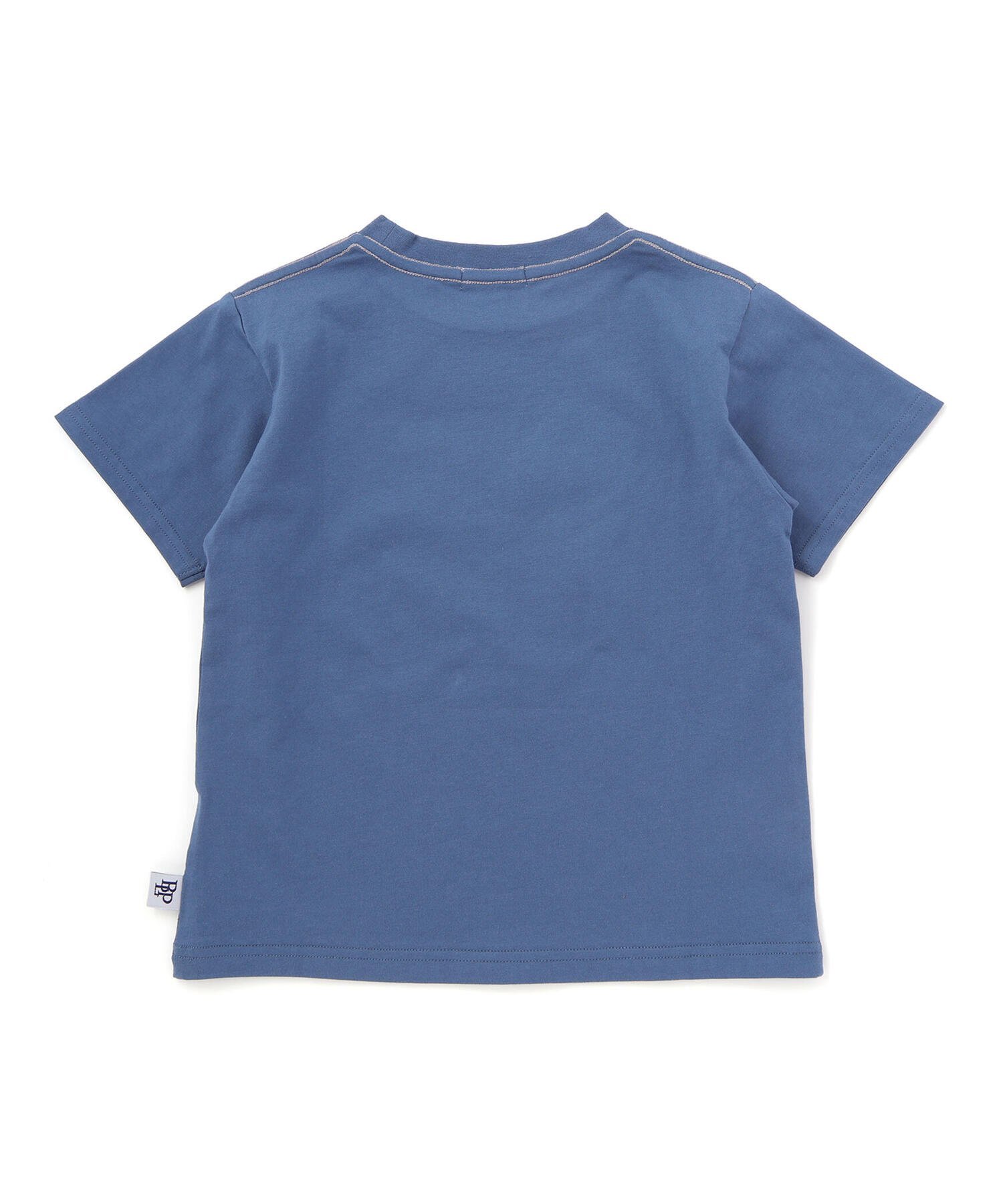 Футболка с коротким рукавом и клетчатым логотипом (95–150 см) BeBe Petits Pois Vert, Blue — фото 3