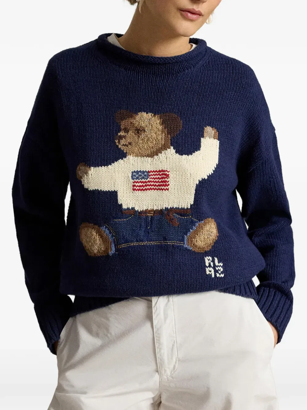Свитер с высоким воротником Polo Bear Polo Ralph Lauren, синий — фото 2