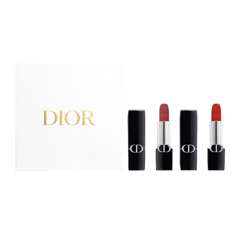 Набор губных помад Dior Rouge Dior: 999 Velour + 772 Velour, 3,5 г х 2 — фото 2