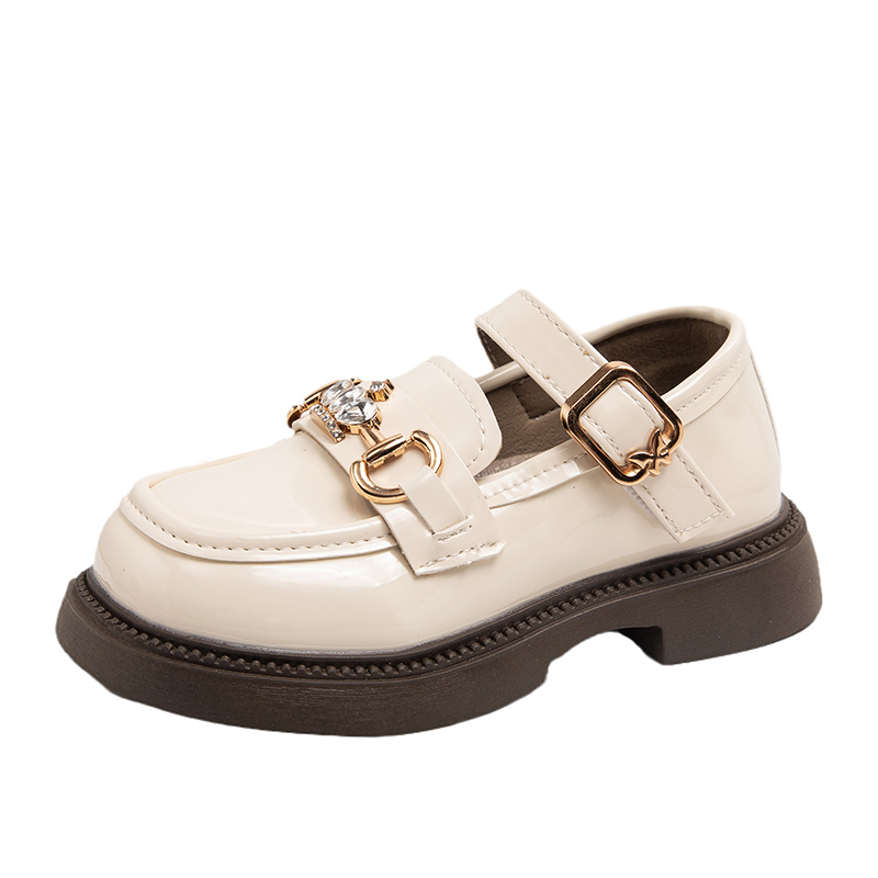 

Детские кожаные туфли с антискользящей подошвой, амортизирующие, устойчивые к истиранию и ударам Marcolor, белый