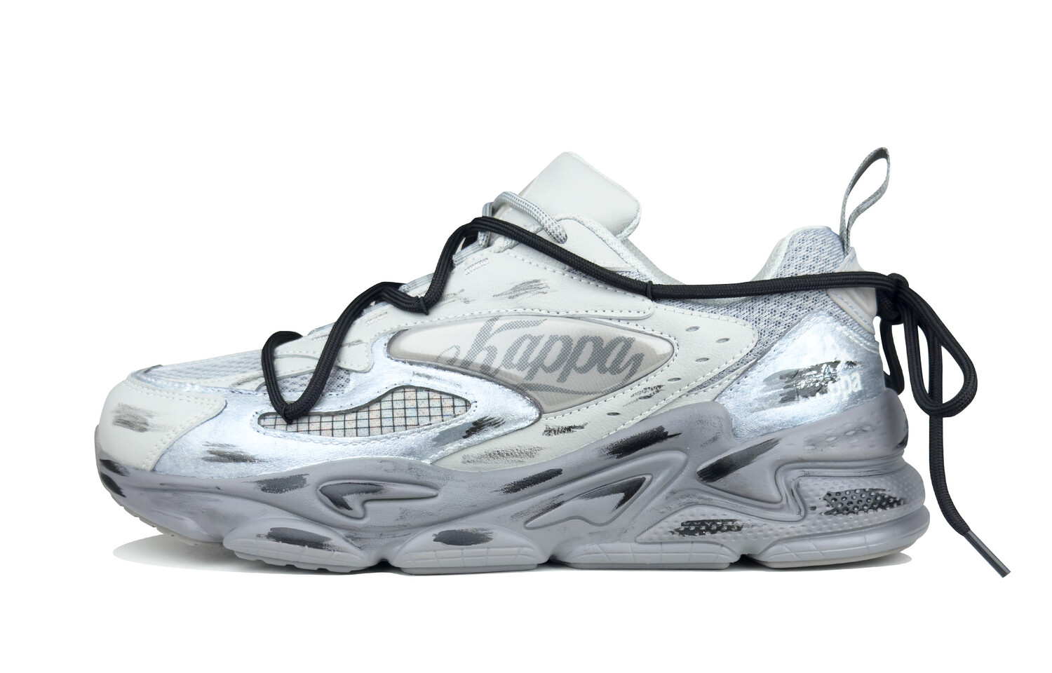 

Кроссовки Kappa Chunky Sneakers Unisex Low-top Grey/Black/Silver, серый/черный/серебряный