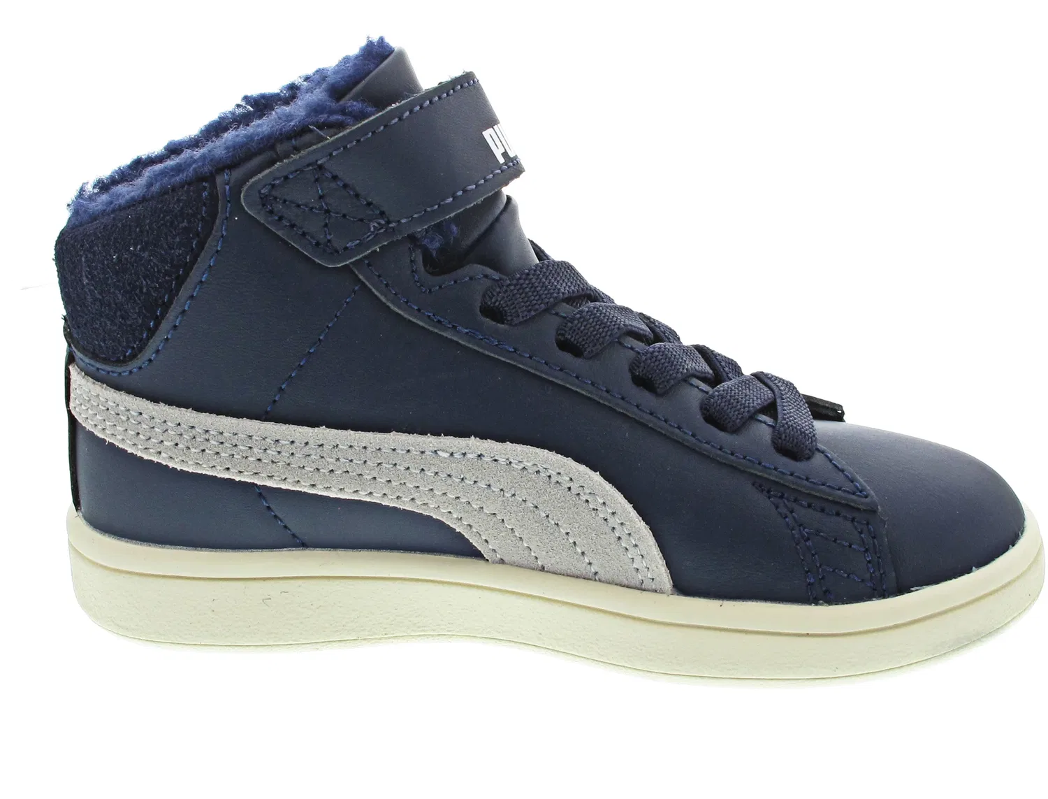 Сникерсы высокие Smash v2 Mid L Fur V PS Puma, синий — фото 3