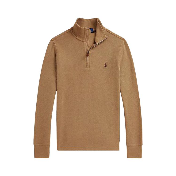 

Пуловер Polo Ralph Lauren Long Sleeve French Rib Solid Half-Zip Pullover, Camel