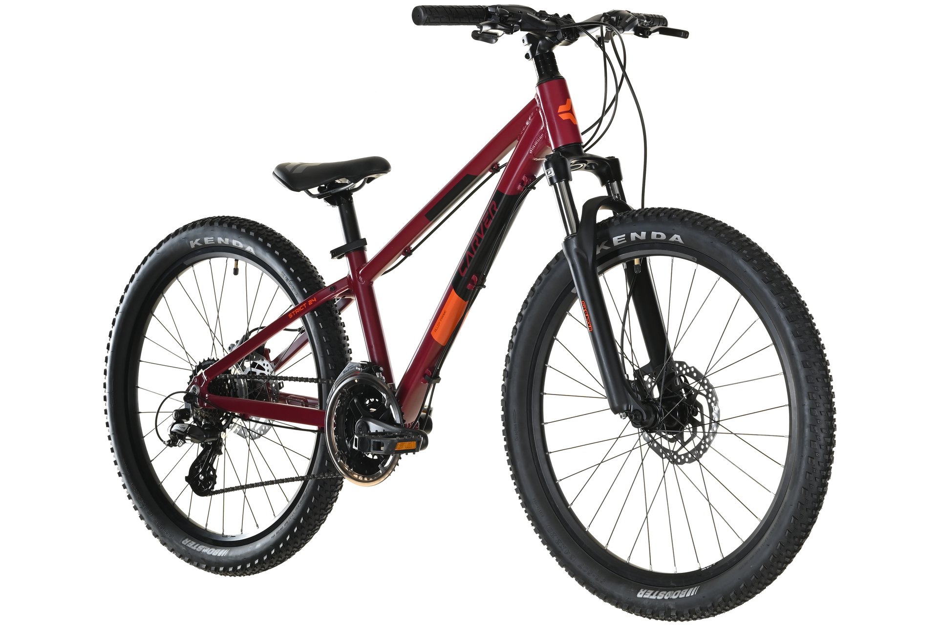 Горный велосипед Carver Strict 24 HD Girl - 24 дюймов - Diamant - 2024, цвет Rot|dark bordeaux/black/orange — фото 2