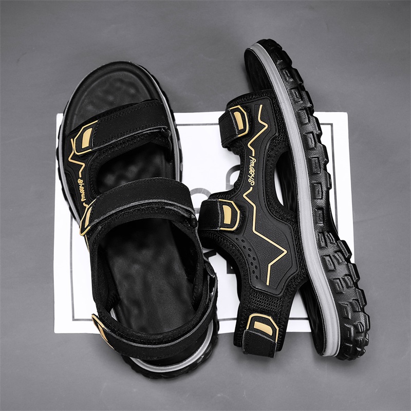 GAISIMA Пляжные сандалии мужские черно-желтые, цвет Black Yellow — фото 3
