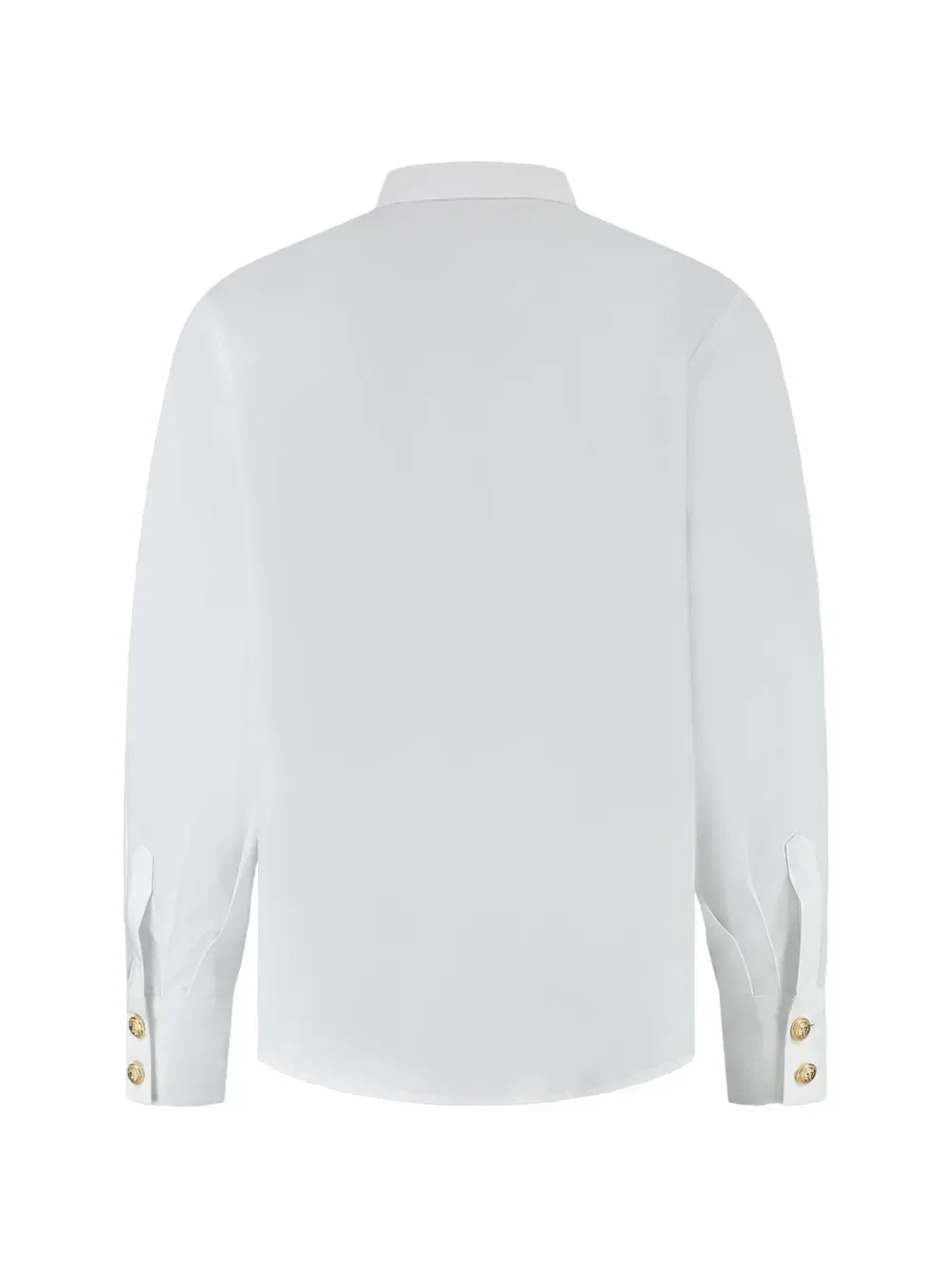 Рубашка с длинными рукавами и оборками Balmain Kids, белый — фото 2