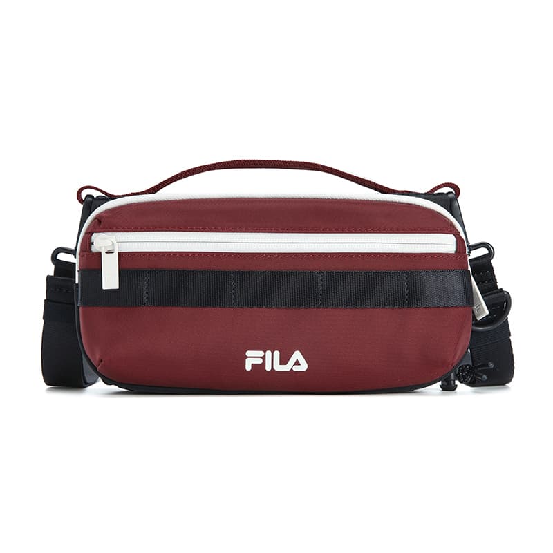

FILA Оригинальная тканевая сумка через плечо с одним ремнем Унисекс Очаровательный розово-винный красный, Enchanting Pink Wine Red
