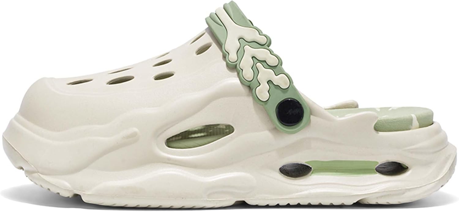 

Модные мужские сандалии, простая повседневная обувь, водонепроницаемая обувь, перфорированная обувь, кухонная обувь Generic, зеленый